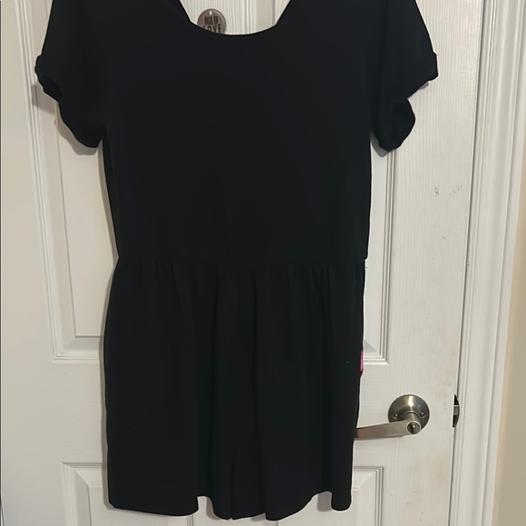 Smash + Tess Pants - Smash + Tess Black Short Sleeve Cuffed Jumpsuit